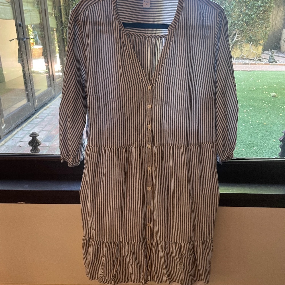 Long sleeve button down dress